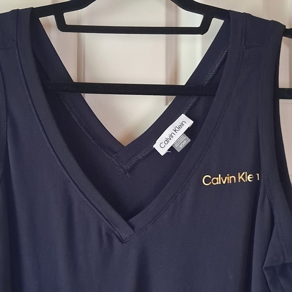 Calvin Klein Size Small Navy Blue Sleeveless Romper NWT - Picture 3 of 9